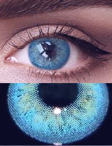 Голубые контактные линзы