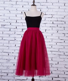Бордовая юбка-пачка "Кармен"