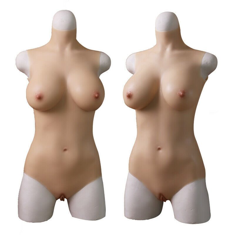 Боди из силикона с накладной грудью и вагиной