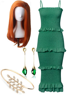 Готовый образ №161: платье, парик, клипсы, браслет