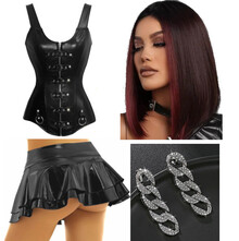 Готовый образ №350: корсет, юбка, парик, серьги