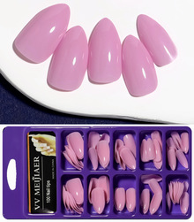 Розово-сиреневые накладные ногти