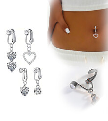 Клипса-пирсинг для пупка (набор из 4 шт.)