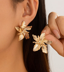 Серьги "Золотистая магнолия"