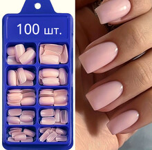 Нежно-розовые накладные ногти 