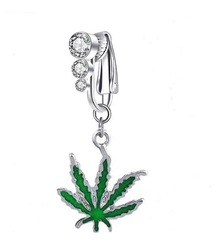 Клипса-пирсинг для пупка (серебро)