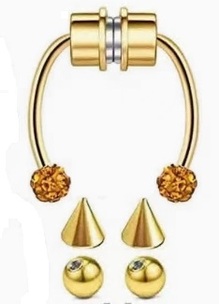 Магнитная клипса-пирсинг для носа