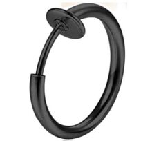 Мужской пирсинг-обманка (черный) 