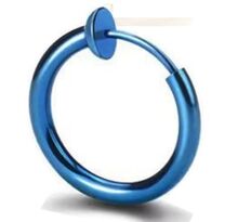 Мужской пирсинг-обманка (синий)