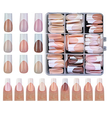 Набор накладных ногтей (Френч квадрат)