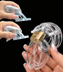 Мужской пояс верности CB-6000 с двумя клетками + пояс